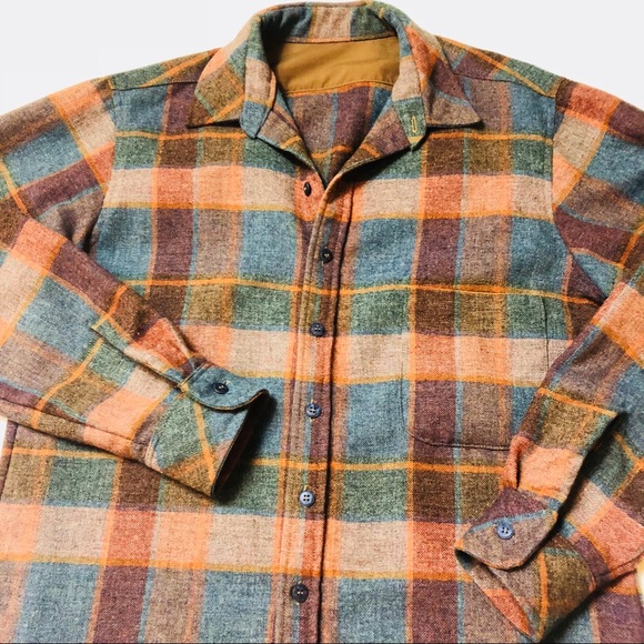 Vintage Other - ❌SOLD❌ Vtg Shadow Plaid Wool blend WORK SHIRT